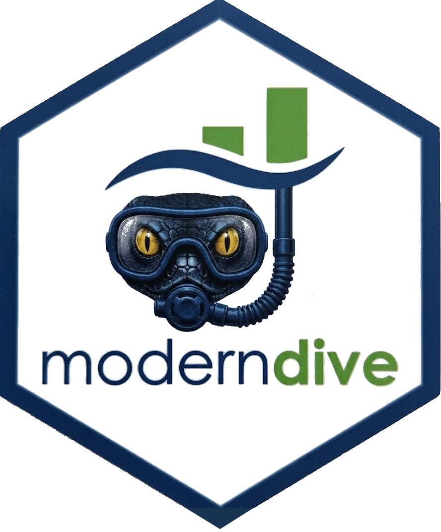 ModernDive hex logo