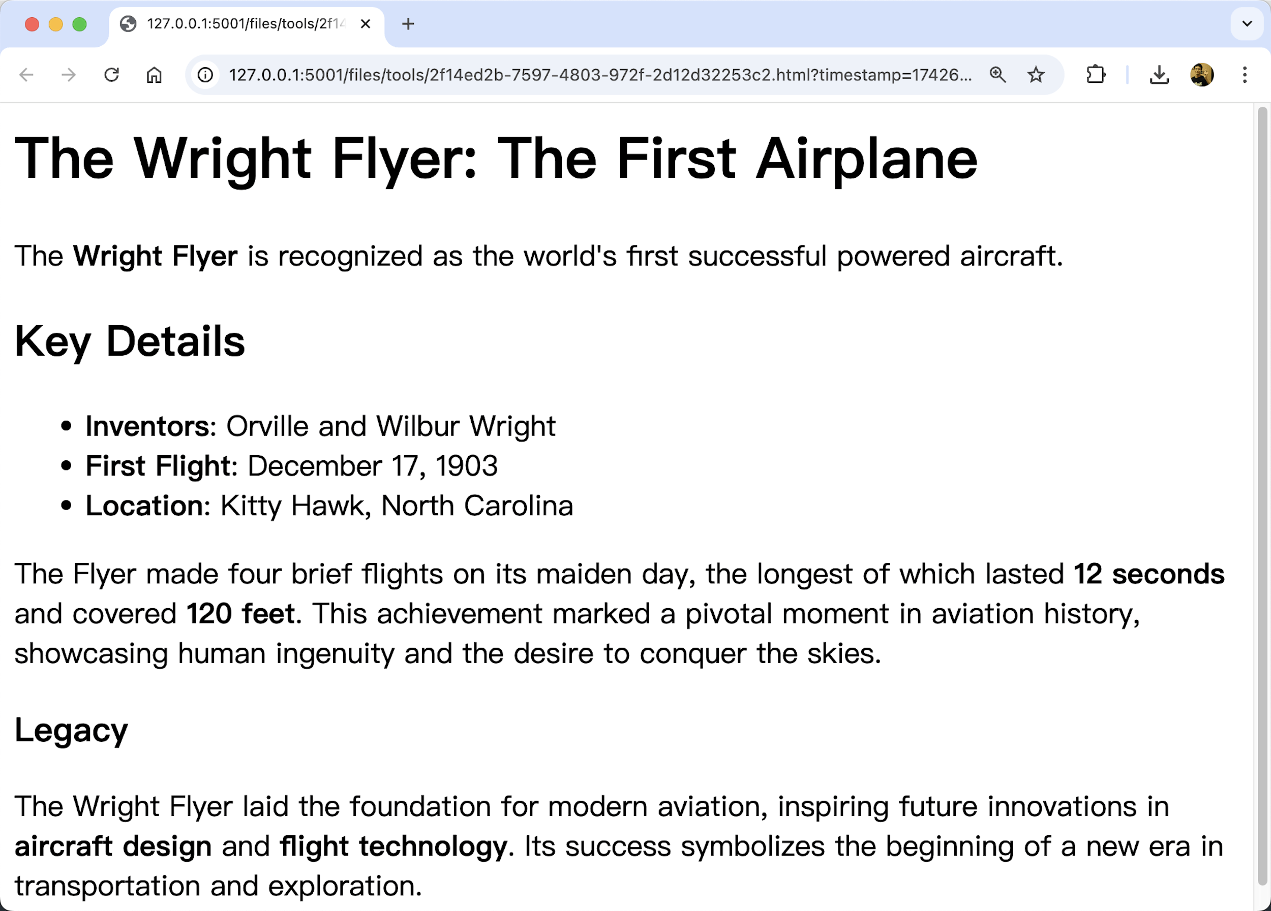 HTML Example