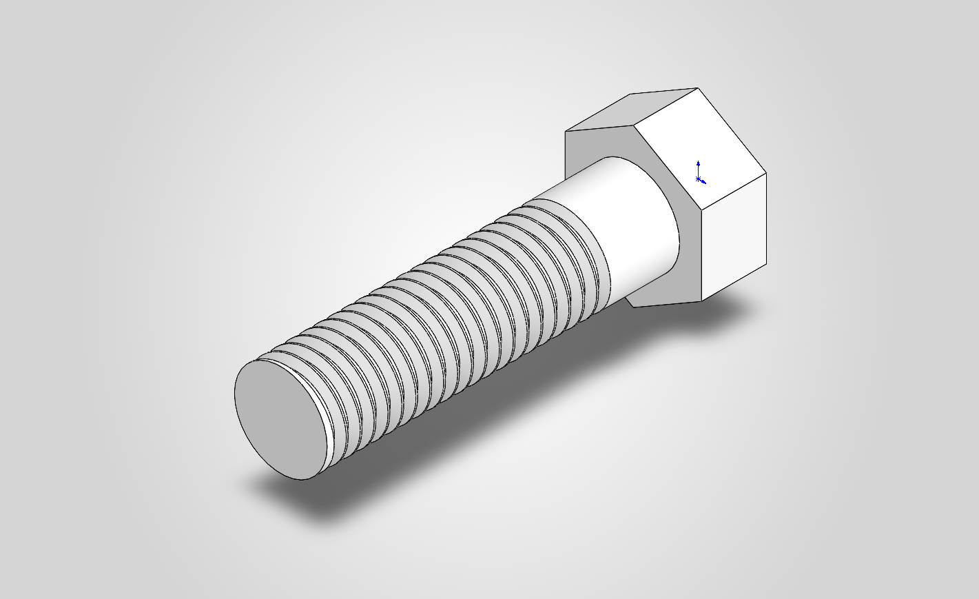 M10 bolt with a real, printable ISO metric thread
