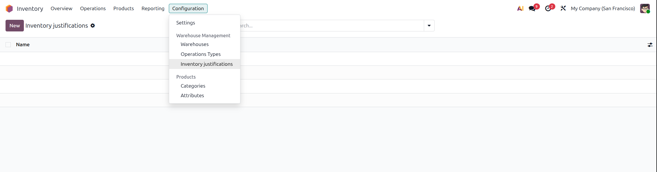 Configure justifications