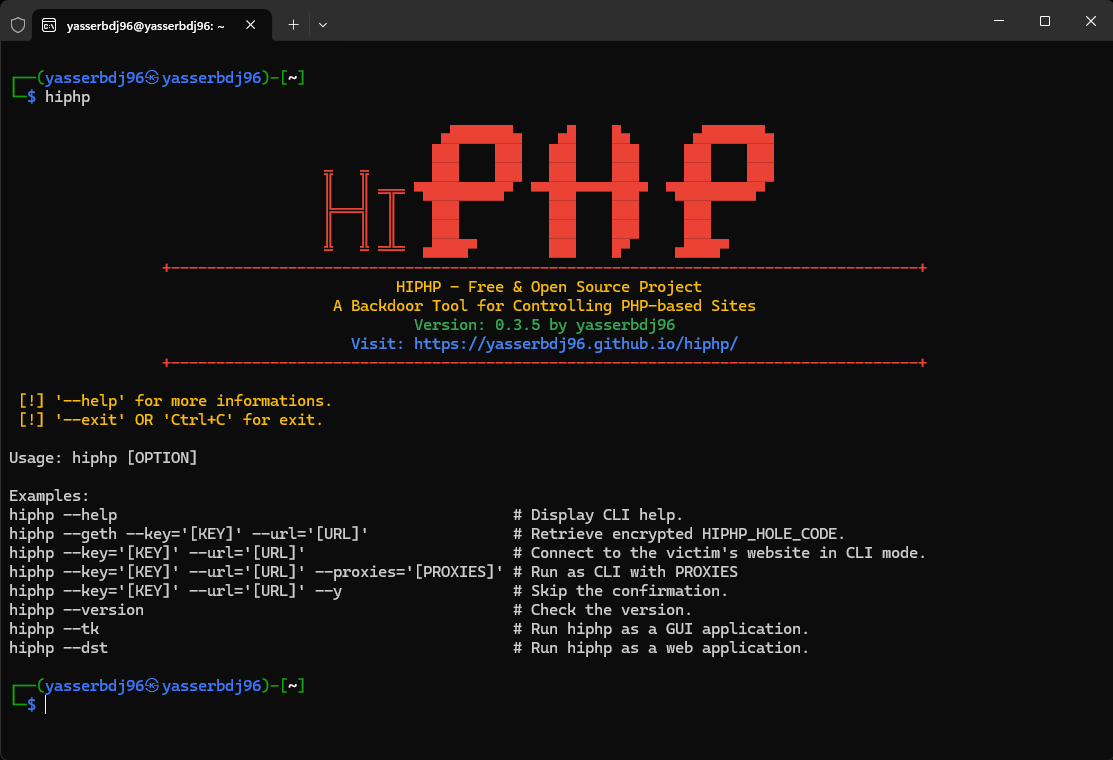 hiphp-cli installed on linux