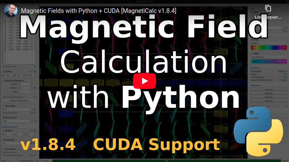 Magnetic Field Calculation with Python (MagnetiCalc)