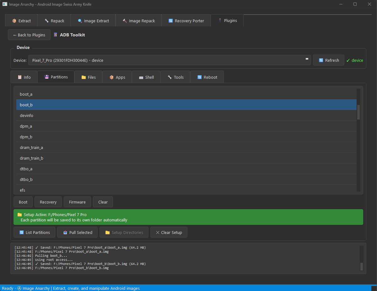 ADB Partition Pull