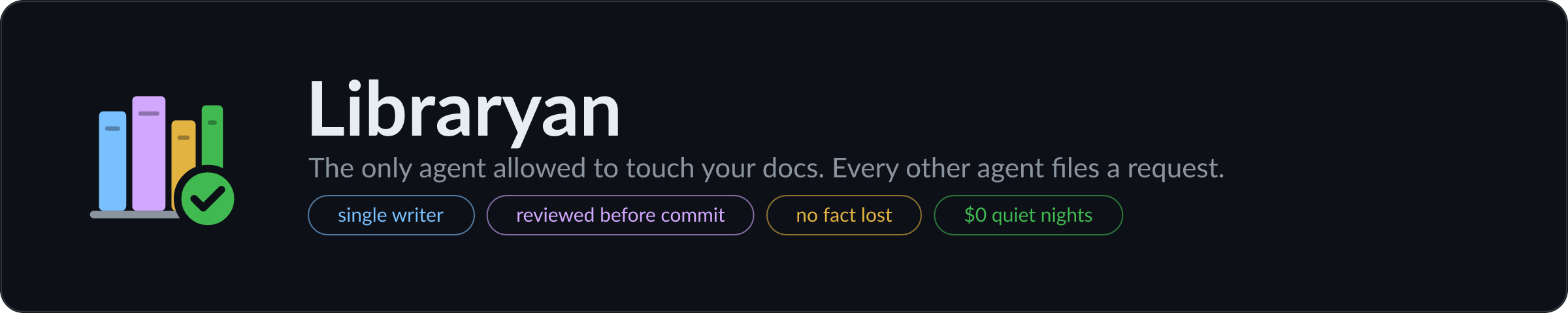Libraryan: the only agent allowed to touch your docs