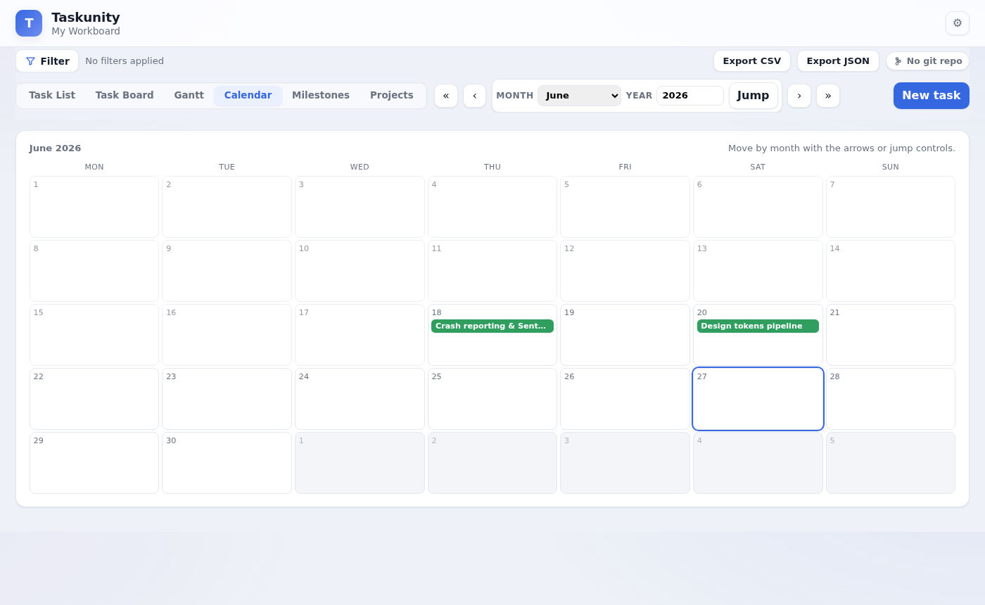 Calendar (Light)