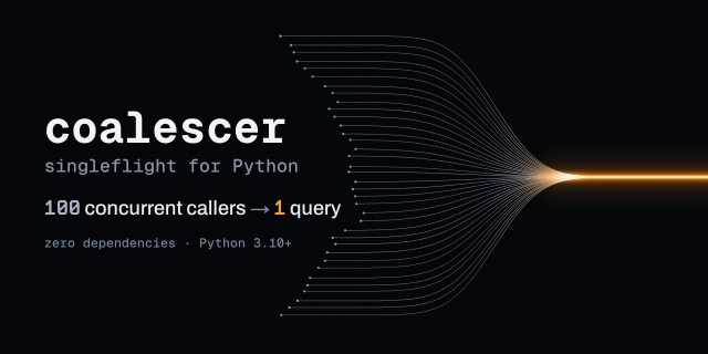 One hundred concurrent callers converging into a single query