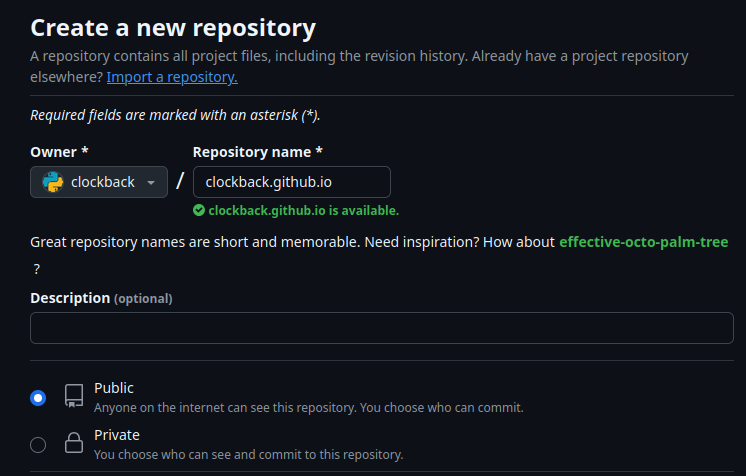 Create your repository on GitHub