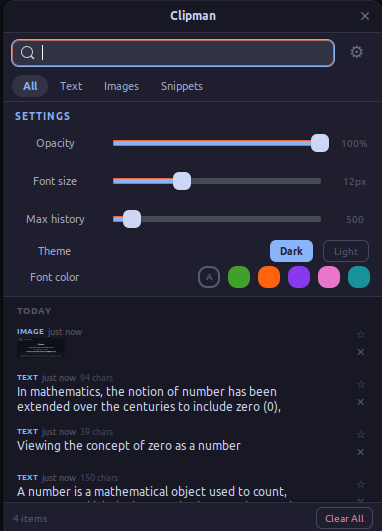 Dark theme