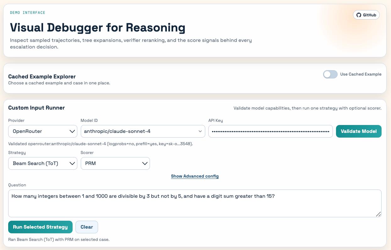 Visual Debugger — main interface