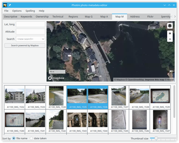Geotagging screenshot