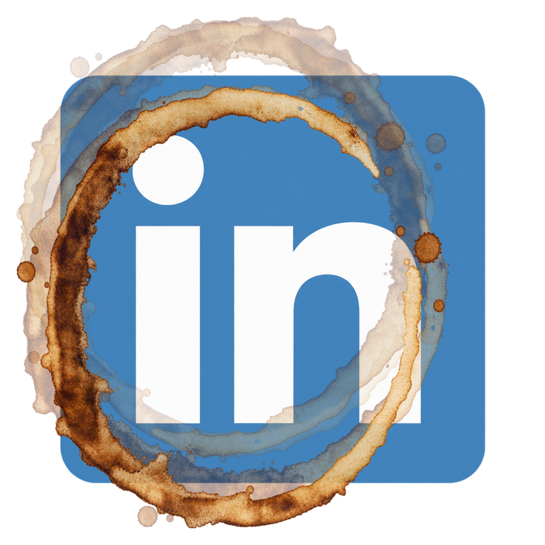 resumeme: a coffee-stained LinkedIn mark