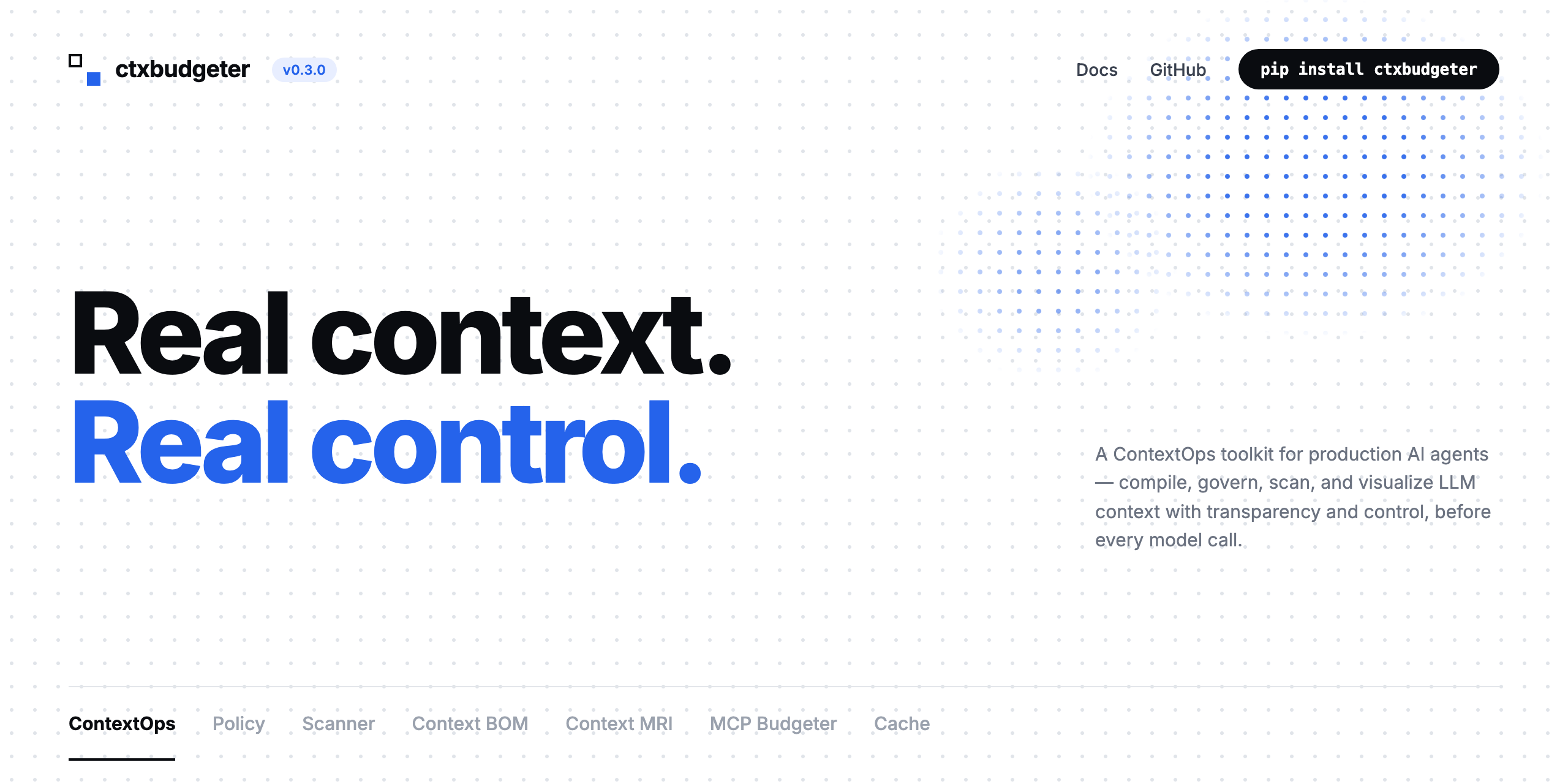 ctxbudgeter — context compiler for agentic AI