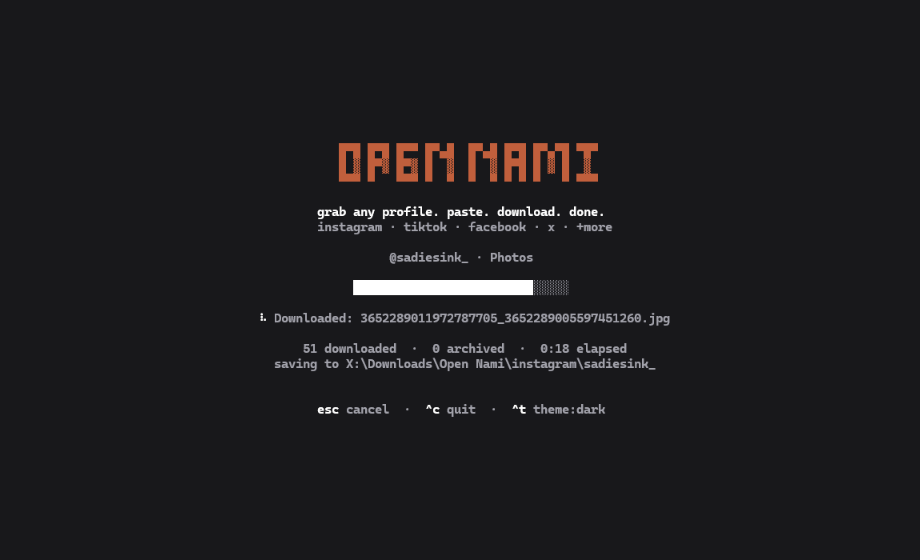 Real-time download progress