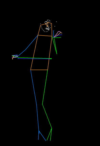the reference's skeleton turned 30 degrees