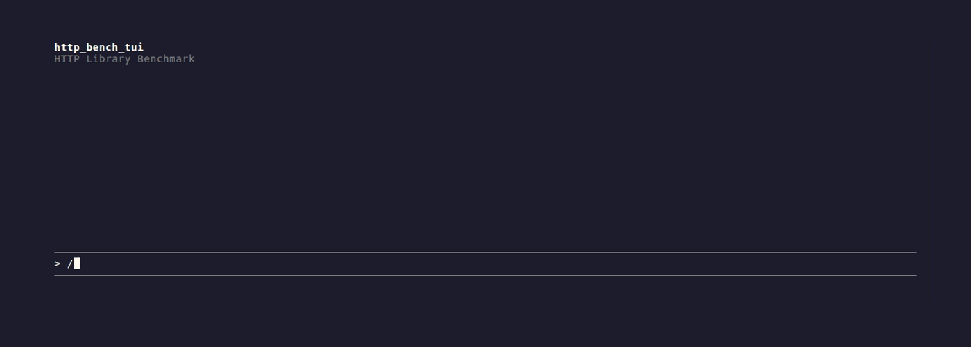 HTTP Benchmark TUI