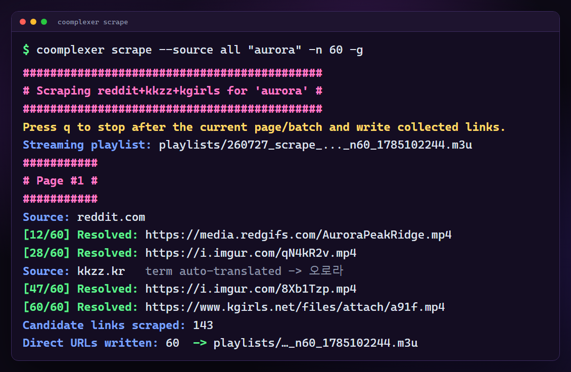 A multi-source scrape resolving links