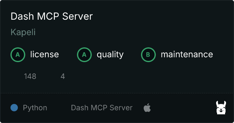 Dash Server MCP server