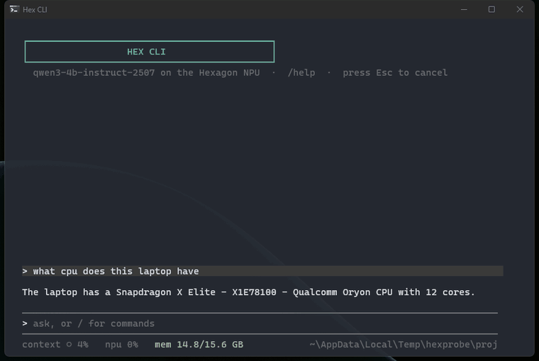 A docstring added, the tests run, then undone