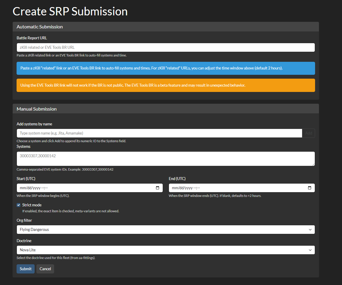 fc/Submit SRP