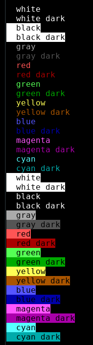 4bit color palette