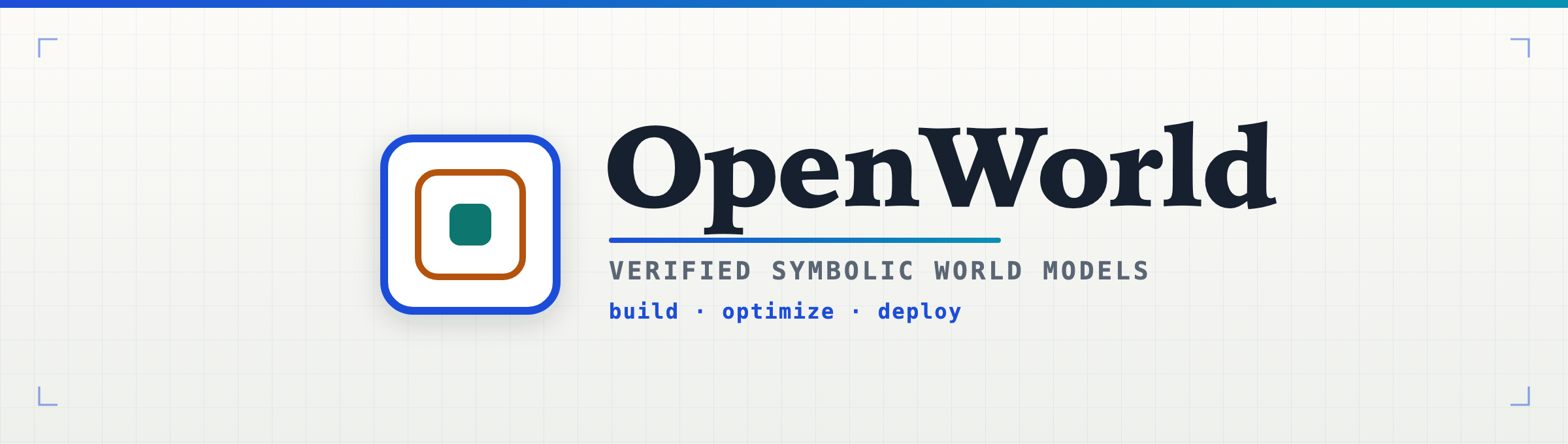 OpenWorld — verified symbolic world models