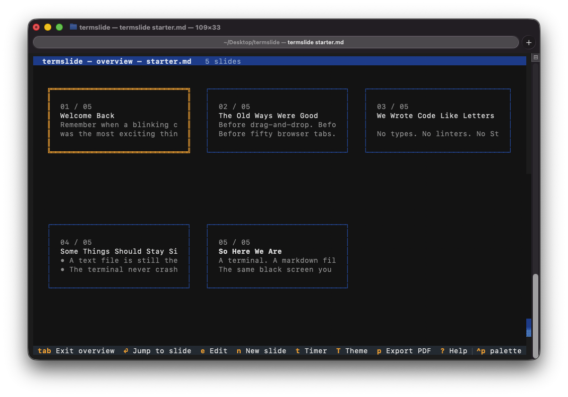 Slide Overview