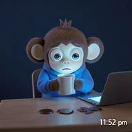 Jitters at 11:52 pm, on his fifth coffee