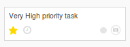 On kanban, priority widget shows one star