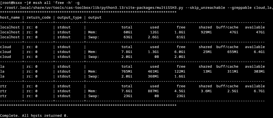 Table Output