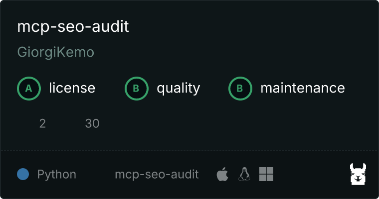mcp-seo-audit MCP server