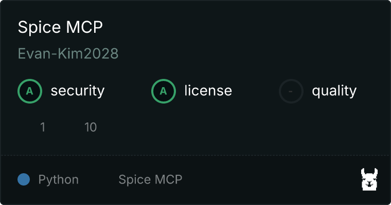 Spice MCP server