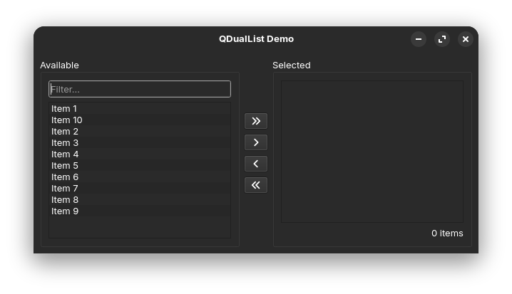 QDualList