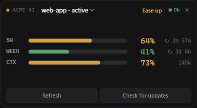Always-on-top mini widget