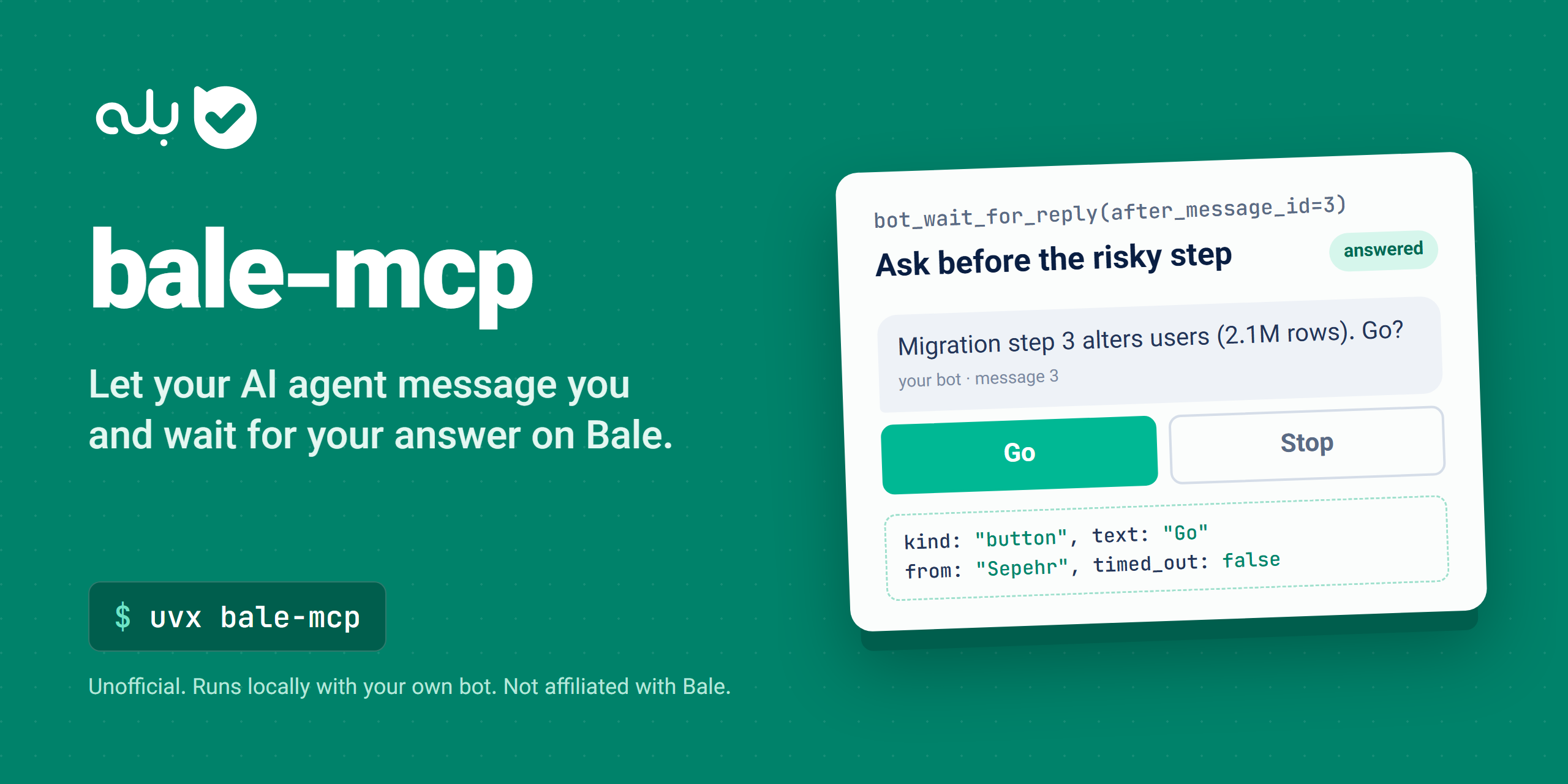 bale-mcp: unofficial Bale MCP server for Claude, Cursor and Copilot