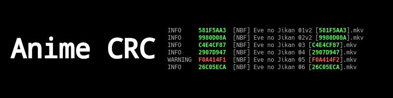 https://raw.githubusercontent.com/Nekmo/anime-crc/master/logo.png