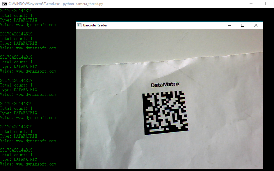 webcam barcode reader with OpenCV Python