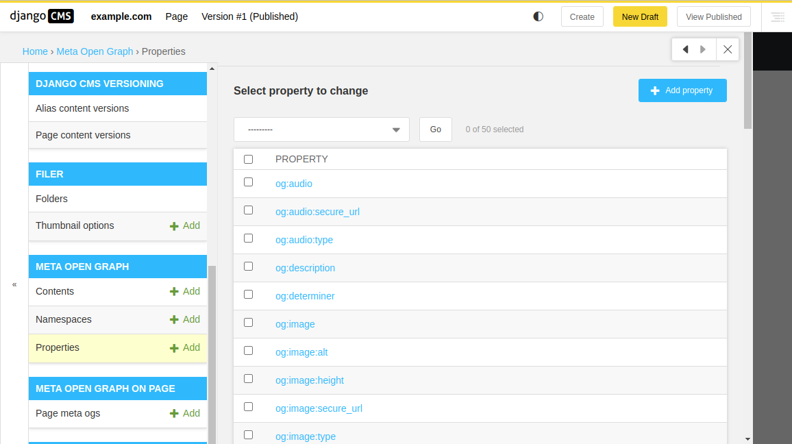 Property list