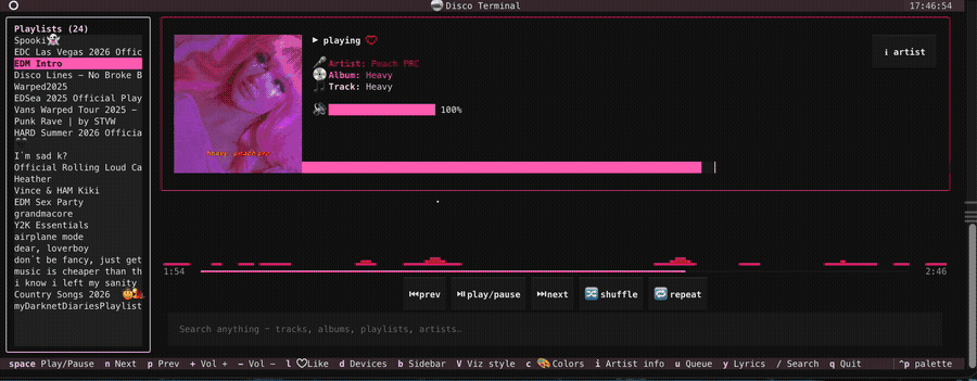Switching color palettes live