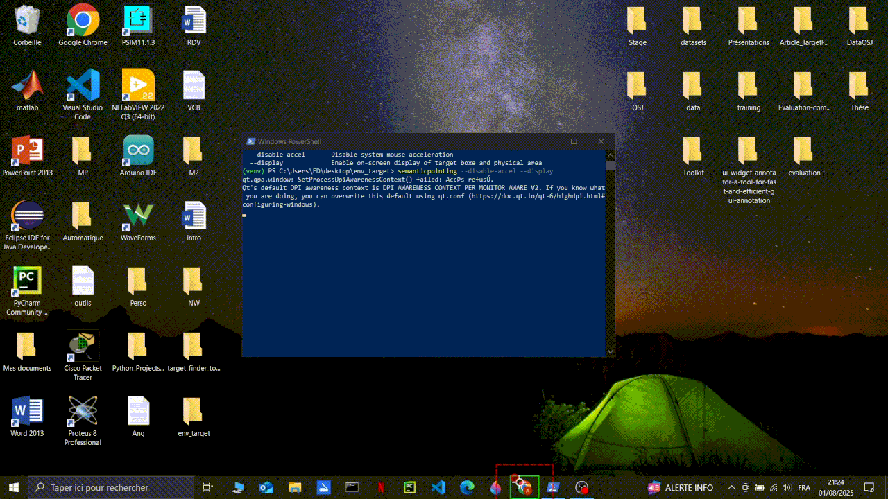 Semantic Pointing - Windows