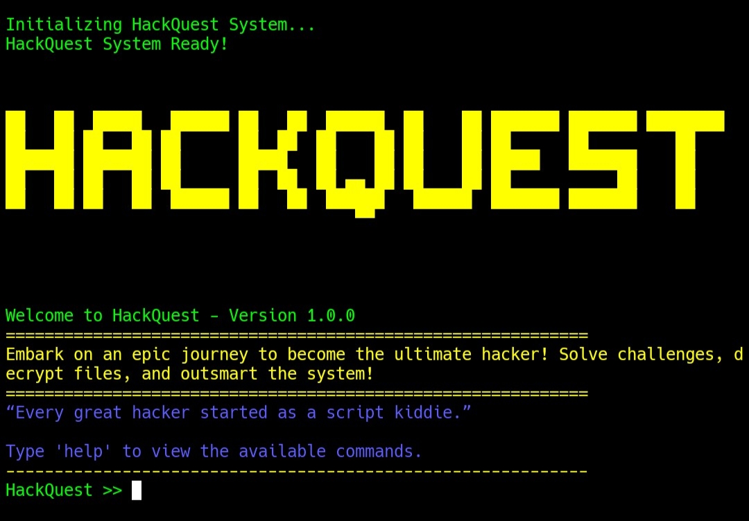 Welcome Screen