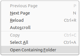 Open containing folder