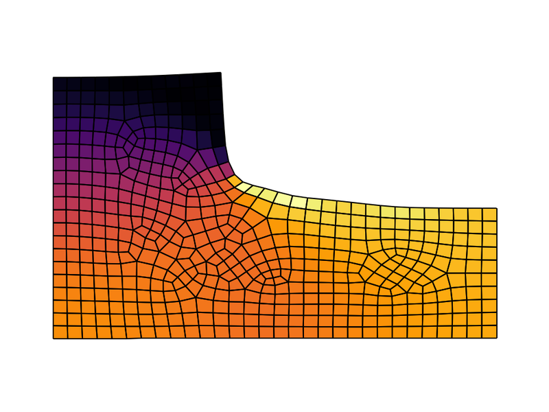 Planar fillet shape optimization example