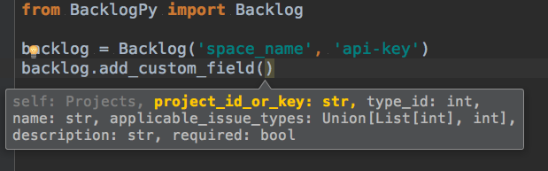 https://raw.githubusercontent.com/koxudaxi/BacklogPy/master/docs/img/auto-completion_arguments.png