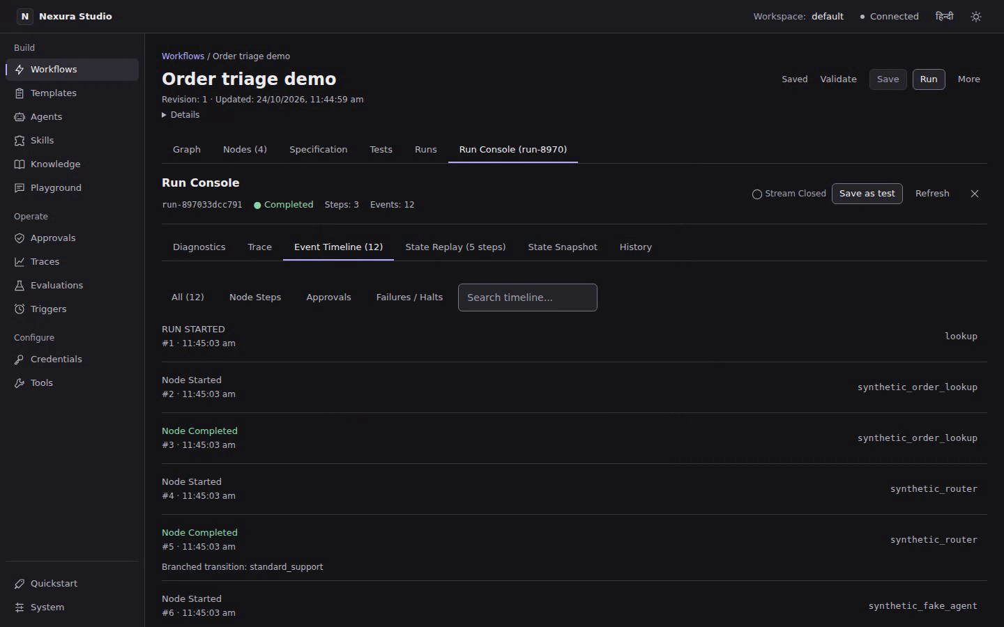 Build and run a workflow