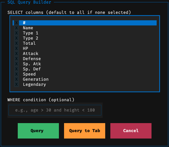 SQL Interface