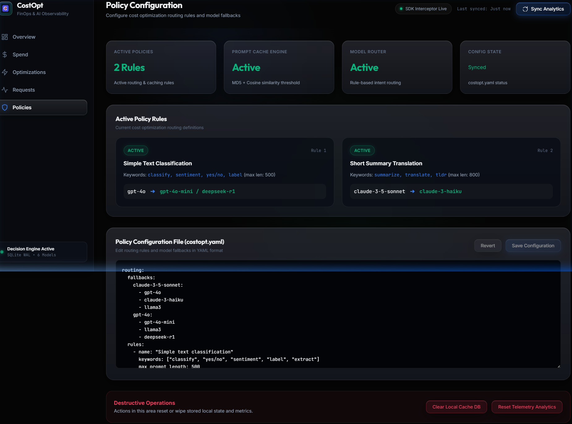 Policies Tab