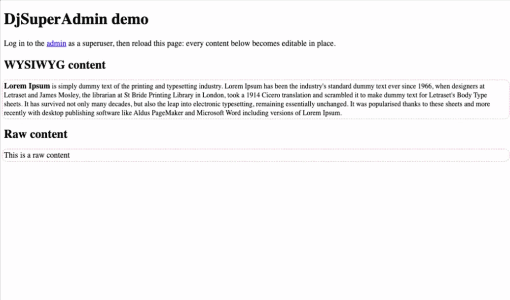 djsuperadmin demo