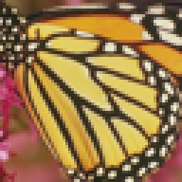 Pixelated image of a butterfly