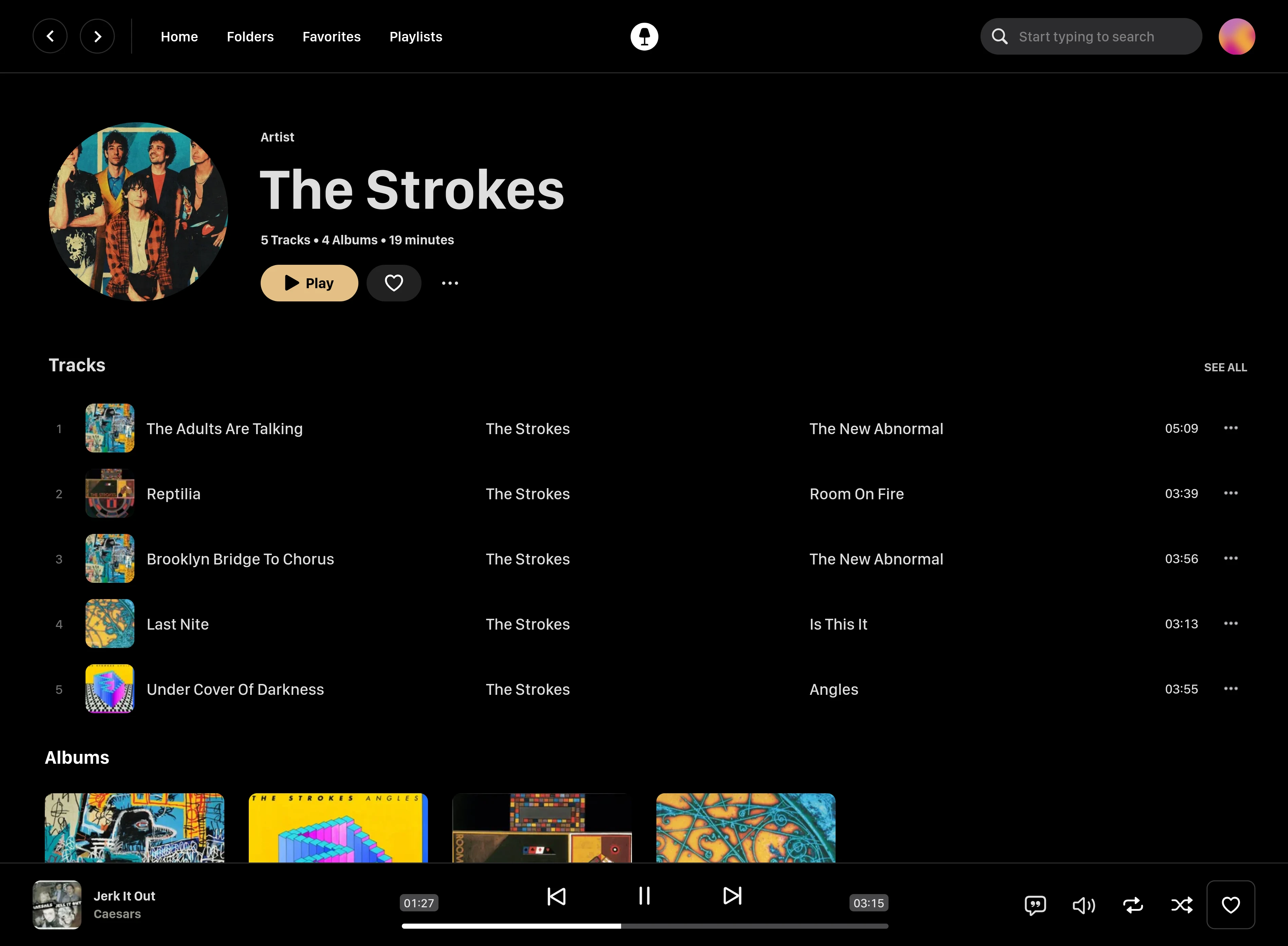 Image showing the Swing Music artist page