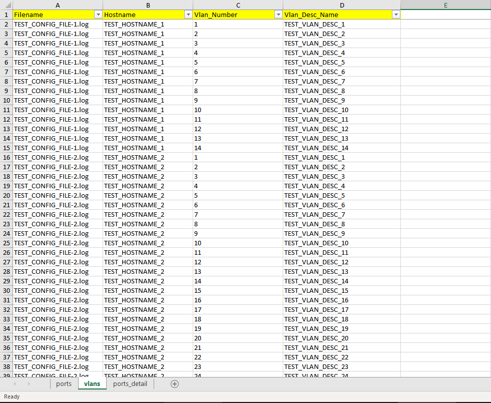 Output Excel File Example